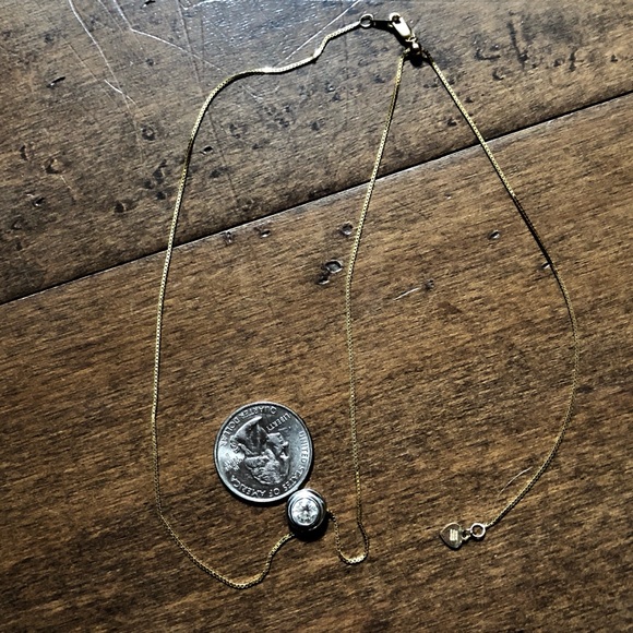 Diamond Cushion Cut Solitaire Necklace in 14k Gold - Picture 6 of 8